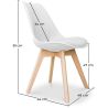 Buy Brielle Scandinavian design Chair with cushion White 58293 - prices