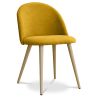 Buy Dining Chair - Upholstered in Fabric - Scandinavian Style - Bennett Yellow 58982 - in the UK