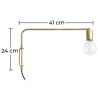 Buy Golden wall lamp - Soriel Gold 59029 home delivery