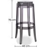 Buy  Bar Stool Victoire - 75cm - Design Transparent Transparent 29571 at MyFaktory