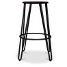 Buy Hairpin Stool - 74cm - Dark wood and metal Black 58321 - in the UK