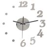 Buy Half Way Wall Clock Silver 58202 - in the UK