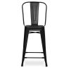 Buy Bistrot Metalix square bar stool with backrest - 60cm Grey blue 58410 at MyFaktory