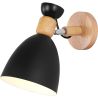 Buy Jors orson Scandinavian style wall lamp - Metal and wood Black 59294 - prices