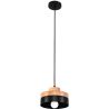 Buy Eigil Scandinavian pendant lamp - Wood and metal White 59309 - in the UK