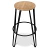 Buy Hairpin Stool - 74cm - Light wood and metal Black 59487 at MyFaktory