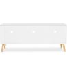 Buy Wooden TV Stand - Scandinavian Design - Quenby  Grey 59654 home delivery