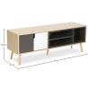 Buy Wooden TV Stand - Scandinavian Design - Freya  Grey 59659 - in the UK