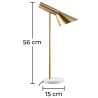 Buy Antonello desk lamp - Metal and marble Gold 59576 - in the UK