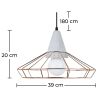 Buy Mico hanging lamp - Metal and concrete Gold 59590 with a guarantee