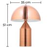 Buy Milano desk lamp - Metal Chrome Rose Gold 59581 in the United Kingdom