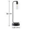 Buy Flavia desk lamp - Metal and glass Black 59583 with a guarantee