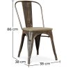 Buy Bistrot Metalix Chair - Metal and Light Wood Industriel 59707 with a guarantee