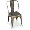 Buy Bistrot Metalix style chair square Seat - New edition - Metal Industriel 59687 in the United Kingdom