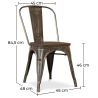 Buy Bistrot Metalix Chair Wooden seat New edition - Metal Red 59804 - in the UK