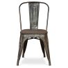 Buy Bistrot Metalix Chair Wooden seat New edition - Metal Red 59804 - in the UK