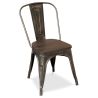 Buy Bistrot Metalix Chair Wooden seat New edition - Metal Red 59804 in the United Kingdom