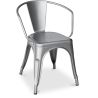 Buy  Bistrot Metalix chair with armrests New Edition - Metal Industriel 59809 in the United Kingdom
