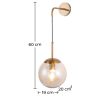 Buy Spherical Glass Shade Wall Sconce Beige 59836 - in the UK