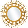 Buy Wall Mirror - Boho Bali Round Design (60 cm) - Uli Natural wood 60053 - in the UK