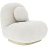 Buy Bouclé fabric upholstered armchair - Nuiba White 60078 with a guarantee