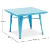 Buy Kid Table Bistrot Metalix Industrial Metal - New Edition Turquoise 60135 in the United Kingdom