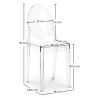 Buy Pack of 2 Transparent Dining Chairs - Victoire  Transparent 58734 - in the UK