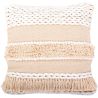 Buy Square Cotton Cushion in Boho Bali Style cover + filling - Hera White 60183 - in the UK