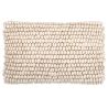 Buy Rectangular Cushion in Boho Bali Style, Wool cover + filling - Samantha White 60196 - in the UK