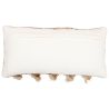 Buy Rectangular Cushion in Boho Bali Style, Cotton & Wool cover + filling - Ilinai Multicolour 60207 - prices