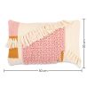 Buy Rectangular Cushion in Boho Bali Style, Wool cover + filling - Geraldine Pink 60231 home delivery