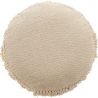 Buy Pouffe Stool in Boho Bali Style, Wood and Cotton - Janice Bali White 60264 - prices