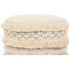 Buy Pouffe Stool in Boho Bali Style, Wood and Cotton - Janice Bali White 60264 at MyFaktory