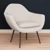 Buy Upholstered boucle accent chair in white - Uby White 60339 home delivery
