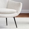 Buy Upholstered boucle accent chair in white - Uby White 60339 - in the UK