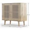 Buy Wooden Sideboard - Boho Bali Design - Orta Natural wood 60374 - in the UK