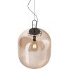 Buy Glass pendant light in modern design, metal and glass - Crada - Big Amber 60403 at MyFaktory