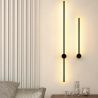 Buy Aluminum stick wall light in modern design, 100cm - Grobe Black 60422 - prices