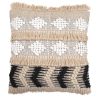 Buy Square Cotton Cushion in Boho Bali Style cover + filling - Wenda Black 60202 - in the UK