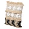Buy Square Cotton Cushion in Boho Bali Style cover + filling - Wenda Black 60202 at MyFaktory