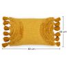 Buy Rectangular Cushion in Boho Bali Style, Cotton cover + filling - Dolly Yellow 60218 with a guarantee