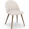 Buy Dining Chair - Upholstered in Bouclé Fabric - Scandinavian - Bennett White 60480 home delivery