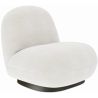 Buy White boucle armchair upholstered - Black legs - Nuiba White 60483 - in the UK