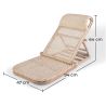 Buy Beach Chair in Rattan, Boho Bali Design - Manra Natural 60307 with a guarantee