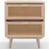 Buy Rattan Bedside Table with Drawers, Boho Bali Style - Wada Natural 60509 at MyFaktory