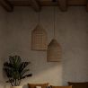 Buy Rattan Pendant Lamp, Boho Bali Style - Grau Natural 60491 - in the UK
