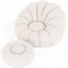 Buy Upholstered Armchair with Ottoman - White Boucle - Calera White 60542 in the United Kingdom