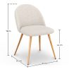 Buy Pack Industrial Wooden Table (220cm) & 8 Bouclé Upholstered Chairs - Bennett White 60558 home delivery