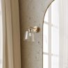 Buy Lamp Wall Light - Golden Metal and Crystal - Senda Transparent 60526 - prices