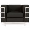 Buy Design Armchair - Upholstered in Vegan Leather - Bour Black 60657 - in the UK